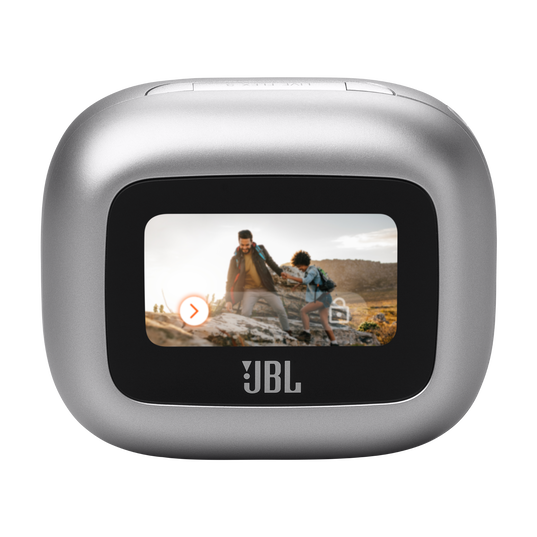 JBL Live Flex 3 - Silver - True wireless noise-cancelling open-stick earbuds - Left